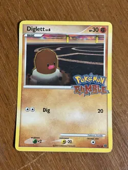 Pokemon Rumble Diglett Card 11/16 Moderately Played - Image 1