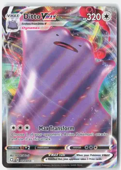 Ditto VMAX Shining Fates 051/072 Pokemon Card Holo - Image 1
