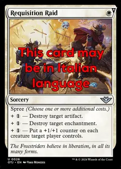 MTG REQUISITION RAID EXC - INCURSIONE DELLA CONFISCA 26 - OTJ - MAGIC - Image 1