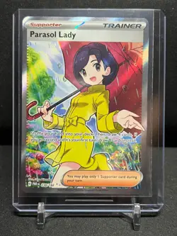 Parasol Lady 238/182 Full Art Ultra Rare Pokemon 2023 Paradox Rift NM - Image 1