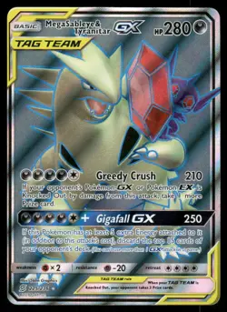 Pokemon Cards Mega Sableye & Tyranitar GX 225/236 Holo Unified Minds LP - Image 1