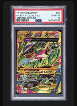 2015 Pokemon XY Ancient Origins Full Art M Rayquaza EX #98 PSA 10 - Image 1