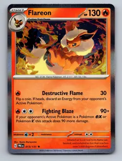 Flareon 013/131 Holo Rare Prismatic Evolutions Pokemon Near Mint - Image 1