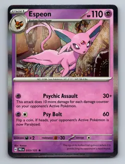 Espeon 033/131 Holo Rare Prismatic Evolutions Pokemon Near Mint - Image 1