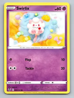Swirlix 083/195 Common Silver Tempest Pokemon - Image 1