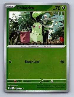 Chikorita 008/132 Common Mega Evolution Pokemon Near Mint Reverse Holo - Image 1