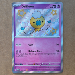 Pokemon TCG Drifloon 155/091 Shiny Rare Holo SV: Paldean Fates English - Image 1