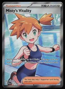 MISTY'S VITALITY 111/084 ULTRA RARE PITCH BLACK POKEMON HOLO NM/M - Image 1
