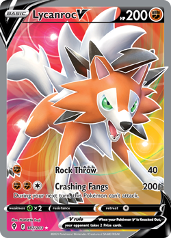 Lycanroc V 187/203 Ultra Rare Evolving Skies Pokemon Holo Near Mint - Image 1