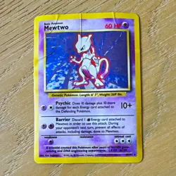 Wizards of the Coast Pokemon TCG Mewtwo 10/102 Base Set Holo Rare EN 1999 - Image 1