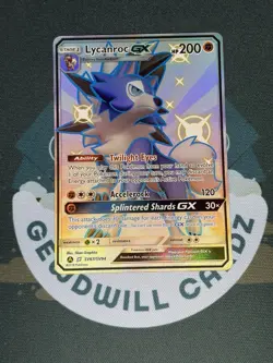 Pokemon TCG Lycanroc GX Full Art Rare SV67/SV94 Shiny NM - Image 1