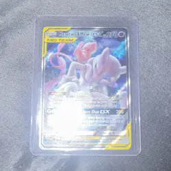 Mewtwo & Mew GX SM191 Hidden Fates Promo Holo English 270 HP TAG TEAM - Image 1