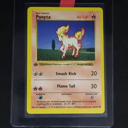 1999 POKEMON 1ST EDITION SHADOWLESS PONYTA WOTC BASE SET #60/102 FIRST NEAR MINT - Image 3