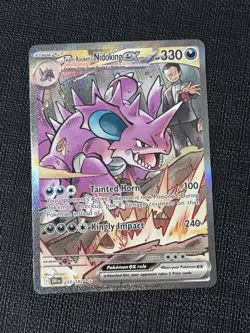 Pokemon TCG Destined Rivals Team Rocket's Nidoking EX 233/182 SIR Near Mint/Mint - Image 1