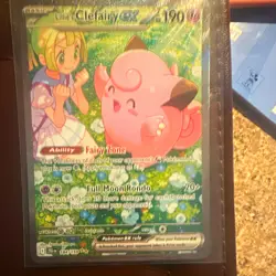 Pokemon Co. Lillie's Clefairy GX Secret Rare Full Art Holo 184/159 HP190 EN - Image 1