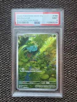 Pokemon Bulbasaur 151 166/165 Illustration Rare PSA 9 Mint - Image 1