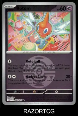 ROTOM (DUSK BALL) 092/217 C ASCENDED HEROES POKEMON REVERSE HOLO NM/M - Image 1