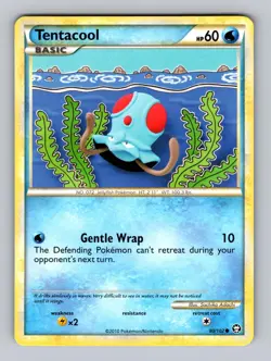 Tentacool 80/102 Common HGSS Triumphant Pokemon Lightly Played - Image 1