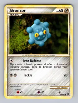 Bronzor 58/102 Common HGSS Triumphant Pokemon Lightly Played - Image 1