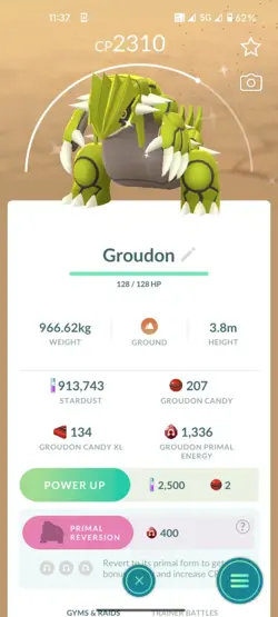 Pokemon Go Shiny Groudon - Registered/ 30days - Image 1