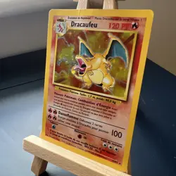 1999 Pokemon FRENCH Base Set Dracaufeu Charizard Holo 4/102 HP - Image 3