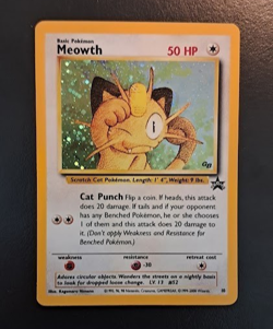 Pokemon Meowth #10 Holo GameBoy Black Star Promo WOTC 2000 NM - Image 1