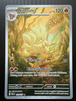 Pokemon Ninetales 199/197 Obsidian Flames Illustration Rare Holo (NM) - Image 1