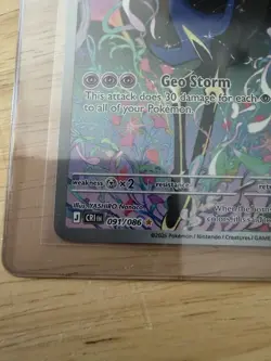 Pokemon TCG Xerneas Illustration Rare Full Art Holo 091/086 Chaos Rising - Image 5