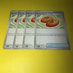 4x Buddy Buddy Puffin 144/162 Temporal Forces Uncommon Pokemon Playset - Image 1