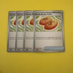 4x Buddy Buddy Puffin 144/162 Temporal Forces Uncommon Pokemon Playset - Image 2