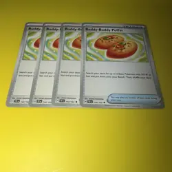 4x Buddy Buddy Puffin 144/162 Temporal Forces Uncommon Pokemon Playset - Image 3