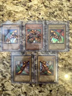 Konami Yu-Gi-Oh! TCG LOB Exodia 5-Card Foil Set English LOB-120-124 - Image 1