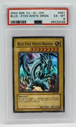 2002 YU-GI-Oh! Starter Deck: Kaiba SDK-001 Blue-Eyes White Dragon-PSA 6 EX-MINT - Image 1