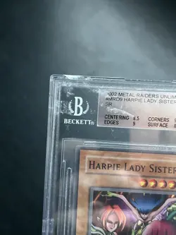 2002 YUGIOH HARPIE LADY SISTERS MRD-009 METAL RAIDERS SUPER RARE BGS 8.5 READ - Image 4
