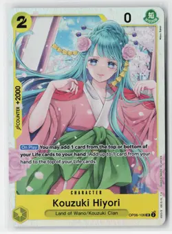 Kouzuki Hiyori OP06-106 Super Rare Wings of the Captain One Piece Foil Near Mint - Image 1