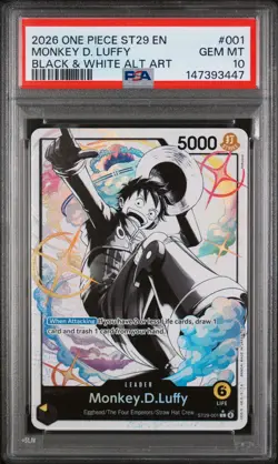 2026 ONE PIECE STARTER DECK ST29-EGGHEAD #001 MONKEY D. LUFFY PSA 10 - Image 1
