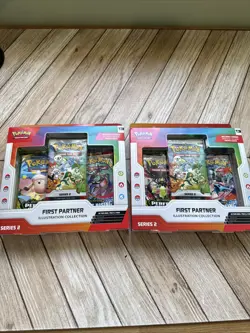 x2 Pokemon TCG First Partner Illustration Collection Series 2 Box 3 Promo Cards - Image 1
