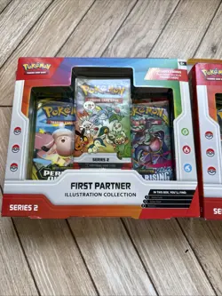 x2 Pokemon TCG First Partner Illustration Collection Series 2 Box 3 Promo Cards - Image 2