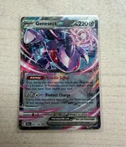 Genesect ex EX 220 HP Holo 067/086 Pokemon TCG Card English Sv: Black Bolt - Image 1
