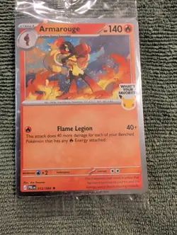 New Armarouge Pokemon Best Buy Promo Card 2026 Pitch Black 012/084 SEALED - Image 1