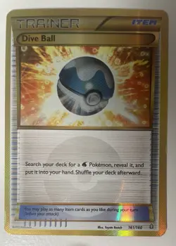 Dive Ball (161 Secret Rare) 161/160 XY - Primal Clash Holo Pokemon Card - Image 1
