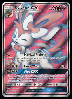 Pokemon Cards Sylveon GX (Full Art) 140/145 Guardians Rising Holo Ultra Rare NM - Image 1