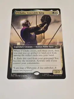 T'Chaka, Venerable King (Extended Art) Commander: Marvel Super Heroes Regular - Image 1