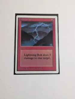 Magic The Gathering Unlimited Edition Lightning Bolt - Lightly Played - Ungraded - Image 3