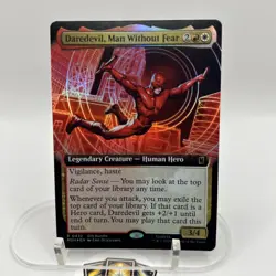 MTG Daredevil, Man Without Fear (Borderless) (0372) Marvel Super Heroes Foil - Image 2