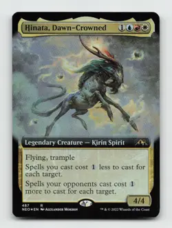 Hinata, Dawn-Crowned (Extended Art) R Kamigawa: Neon Dynasty 487 NMFoil - Image 1