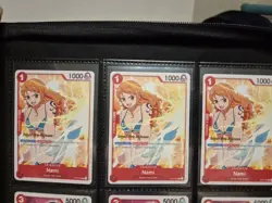 2022 One Piece TCG Super Pre-Release Nami Gold Stamp ST01-007 English 1st Set - Image 3