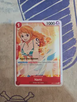 Nami ST01-007 One Piece TCG Super Pre-Release Stamped Mint Condition English - Image 1