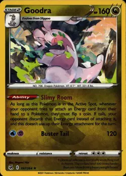 GOODRA 197/264 Pokemon Card Fusion Strike Near Mint - Image 1