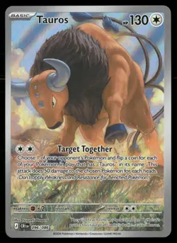 Tauros 096/086 Holo Illustration Rare Chaos Rising Pokemon NM - Image 1